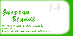 gusztav blandl business card